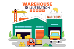 10 Warehouse Vector Illustration Product Image 1