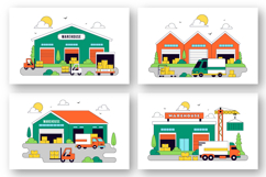 10 Warehouse Vector Illustration Product Image 2