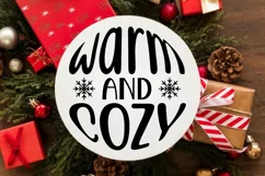 Warm And Cozy SVG , Merry Christmas SVG , Holiday SVG Product Image 3