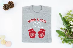 Warm and Cozy Christmas SVG | Winter Gloves Cut File Product Image 2