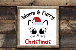 Warm and Furry Christmas Cat SVG Product Image 1