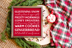 ustic holiday sign mockup with stacked holiday phrases for cutting machines and DIY decor.