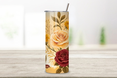 seamless tumbler wrap, golden hour design, warm floral wrap, watercolor spring design, 20oz skinny tumbler, tapered tumbler wrap, straight tumbler design, golden hour art, seamless warm design, spring floral wrap