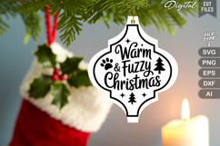 Warm &amp; Fuzzy Christmas SVG | Dog Christmas SVG | Dog SVG Product Image 3