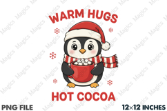 Warm Hugs Hot Cocoa, Christmas PNG Product Image 1