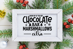 Warm Up at the Hot Chocolate Bar Marshmallows Extra Sign SVG Product Image 2
