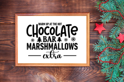 Warm Up at the Hot Chocolate Bar Marshmallows Extra Sign SVG Product Image 3