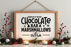 Warm Up at the Hot Chocolate Bar Marshmallows Extra Sign SVG Product Image 4