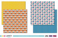 Hygge digital paper set with cute home comfort designs