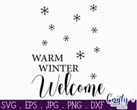 Warm Winter Wishes Christmas Farmhouse Sign Svg Product Image 2