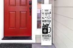 Warm winter wishes Porch Sign SVG Product Image 2