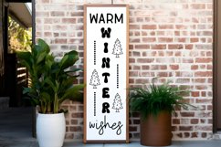 Warm winter wishes Porch Sign SVG Product Image 3