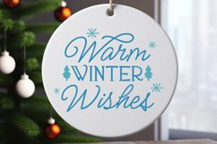 Warm Winter Wishes SVG | Christmas Xmas Design Product Image 2