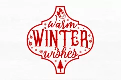Warm winter wishes SVG, Arabesque Christmas SVG Design Product Image 2