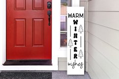 Warm winter wishes Porch Sign SVG Product Image 2