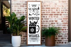 Warm winter wishes Porch Sign SVG Product Image 3