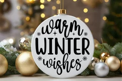 Warm Winter Wishes SVG, Merry Christmas SVG, Xmas Party SVG Product Image 2