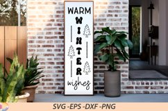 Warm winter wishes Porch Sign SVG Product Image 1