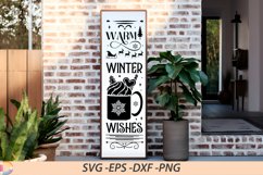 Warm winter wishes Porch Sign SVG Product Image 1