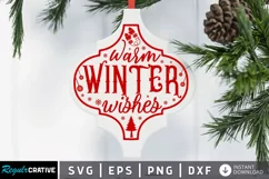 Warm winter wishes SVG, Arabesque Christmas SVG Design Product Image 1