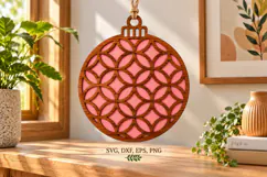 Warm Wooden Floral Ornament Product Image 1