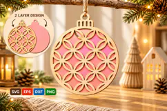 Warm Wooden Floral Ornament Product Image 2