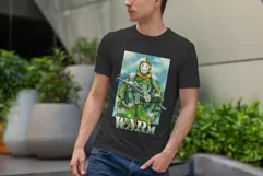 Warm | Soldier with Cup of Coffee in Winter | Funny T shirt Product Image 3