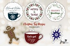 Warm Wishes Christmas Holiday Tags and Stickers Product Image 1