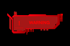 Warning alert attention futuristic game element concept Product Image 2