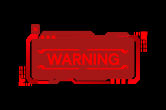 Warning alert attention futuristic game element design Product Image 2