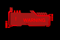 Warning alert attention futuristic game element vector Product Image 2