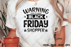Warning Black Friday Shopper SVG, Black Friday SVG, Shopping Product Image 2