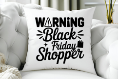 Warning Black Friday Shopper SVG, Black Friday SVG Product Image 5