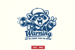 Warning May Be Louder Than The Umpire SVG - Funny Baseball Product Image 1