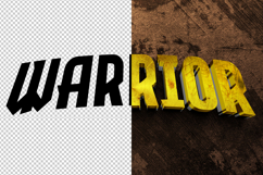 Warrior 3D editable text effect Product Image 2