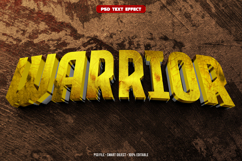 Warrior 3D editable text effect Product Image 1
