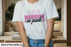 Breast Cancer SVG Retro T-shirt Design, Breast Cancer PNG Product Image 2