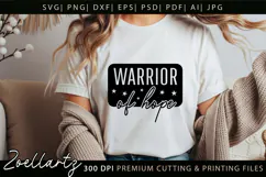 Breast Cancer Awareness SVG Pink Ribbon Warrior of Hope SVG Product Image 4