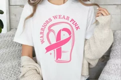 Warriors Wear Pink SVG , Breast Cancer Fighter SVG Product Image 3