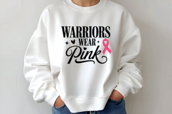 Warriors Wear Pink SVG | Breast Cancer Awareness SVG Product Image 2
