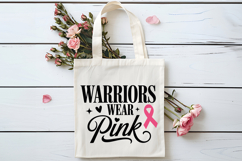 Warriors Wear Pink SVG | Breast Cancer Awareness SVG Product Image 4