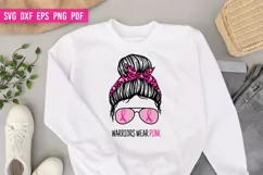 Warriors Wear Pink SVG | Breast Cancer SVG Product Image 2