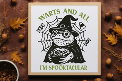 Frog Halloween SVG Bundle | Funny Witchy Frog Spooky Clipart Product Image 8