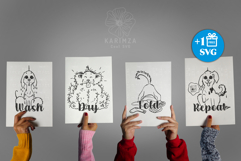 Wash Dry Fold Repeat SVG, Cute Wet Dog SVG, Instant Download Product Image 1