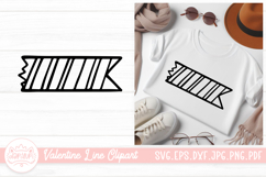 Washi Tape Outline SVG Element For Valentines Day Clipart Product Image 1