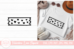 Washi Tape Outline SVG Element For Valentines Day Clipart Product Image 1