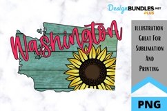Sublimation Sunflower State - Washington - Sunflower Product Image 1