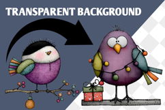 Whimsical Christmas bird Sublimation Product Image 4