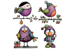 Whimsical Christmas bird Sublimation Product Image 2