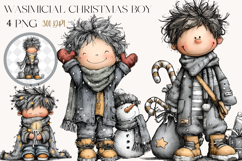 Whimsical Christmas boy PNG Sublimation Product Image 1
